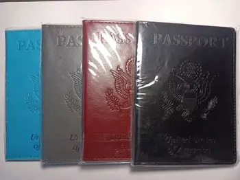 Модный мужской и женский держатель для американского паспорта, проездного документа, кредитной карты, деловой держатель для паспорта из искусственной кожи