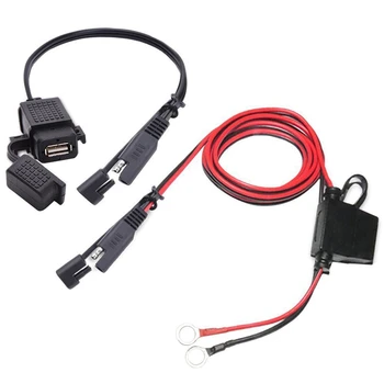 Мотоцикл ABS Медный USB кабель Адаптер USB Зарядное устройство 2.1A Быстрая зарядка для телефонов GPS Планшетов Водонепроницаемые аксессуары для мотоциклов