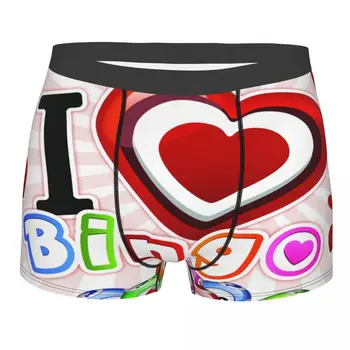 Мужские боксерские шорты I Love Bingo Game с 3D принтом, мужское мягкое нижнее белье, трусики-трусы