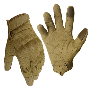 Мужские военные уличные тактические перчатки, мотоциклетные защитные перчатки с сенсорным экраном, охотничьи перчатки для верховой езды, противоскользящие рукавицы на весь палец
