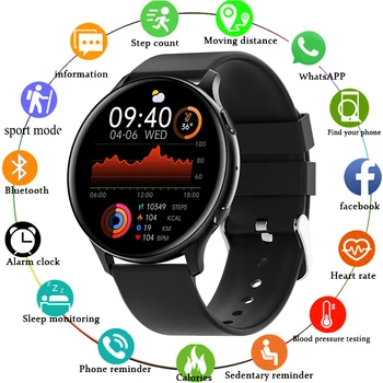 Мужские смарт-часы с Bluetooth для телефонного звонка, женские умные часы с цифровым монитором температуры тела, спортивные водонепроницаемые часы для Android 2023