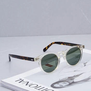 Мужские солнцезащитные очки Роскошные Классические солнцезащитные очки со стеклянными линзами в винтажном стиле Для мужчин за рулем Фирменный дизайн Солнцезащитные очки Женские Поляризованные линзы
