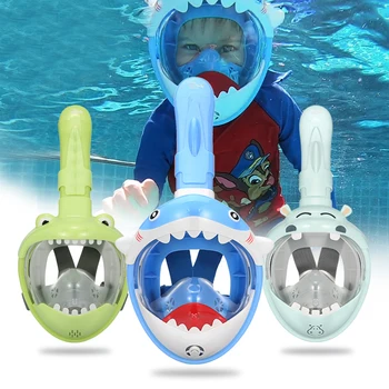 Мультяшная маска для дайвинга на все лицо для ребенка, маска для подводного плавания для мальчиков и девочек, Подводные противотуманные очки для плавания, снаряжение
