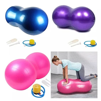 Мяч для йоги, мячи для фитнеса, надувной толстый спортивный мяч для йоги, Арахисовый мяч, Пилатес для родов с ручным насосом