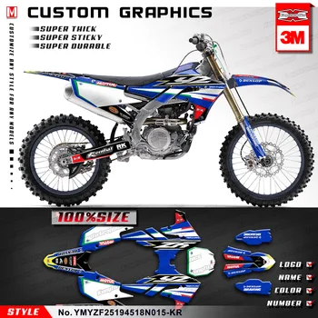 Набор Виниловых Наклеек KUNGFU GRAPHICS Motocross Décor для YZF 250 450 YZ250FX YZ 250FX 2018 2019 2020 2021 2022, Настраиваемый