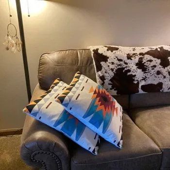 Наволочка с геометрическим рисунком 45x45 в этническом стиле, наволочка для домашнего дивана, наволочка для подушки