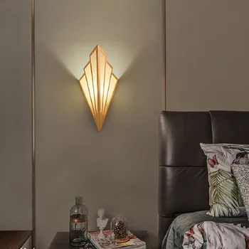 Настенный светильник в постмодернистском стиле, геометрический Креативный светодиодный светильник-бра, Черный Золотой настенный светильник для спальни, гостиной, прохода по лестнице, внутреннего светильника