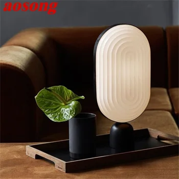 Настольная лампа AOSONG Nordic Simple Современная настольная лампа из мрамора LED для домашнего прикроватного украшения