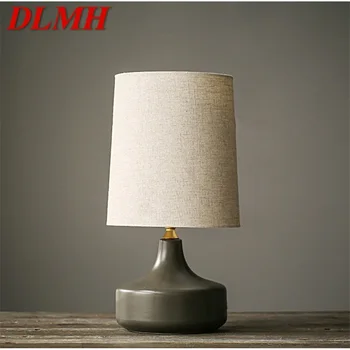 Настольная лампа DLMH Nordic Simple Современная керамическая настольная лампа LED для домашнего прикроватного украшения