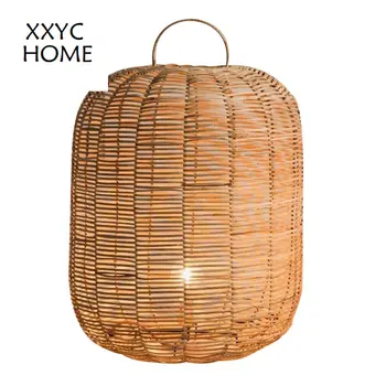 Настольная лампа в стиле ретро, новая настольная лампа из китайского дзен-бамбука, Чайная комната в семье, спальня, декоративная настольная лампа Instagram в скандинавском стиле