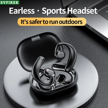 Наушники с костной проводимостью Беспроводная гарнитура Bluetooth, подвешиваемая к уху, наушники True Wireless Earbods, спортивные наушники