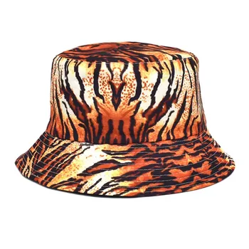 Новая весенняя модная панама, Рыбацкие шляпы для женщин и мужчин, Леопардовый принт, двусторонняя кепка, 16 цветов