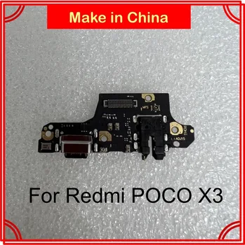 Новая плата зарядного устройства PCB для Xiaomi Redmi POCO X3 Разъем USB-порта Док-станция Плата для зарядки Гибкий кабель