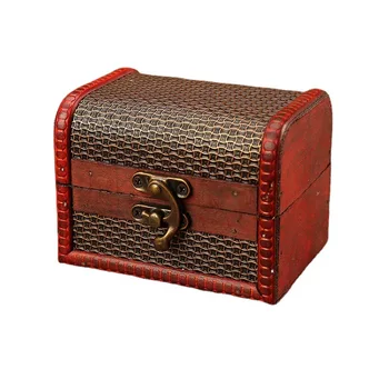 Новая Ретро-шкатулка для ювелирных изделий, Деревянная коробка для хранения конфет, Пылезащитная коробка ручной работы, потрепанная Экспортная деревянная коробка