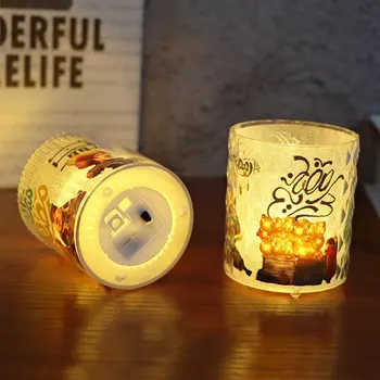 Новейший Eid Mubarak Led Candle Light Ramadan Орнаментальная Лампа Home Party Для Домашней Исламской Вечеринки Night Light Decor Kareem Gift