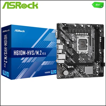 НОВИНКА для материнских плат ASROCK H610M-HVS/M.2 R2.0 LGA 1700 DDR4 64 ГБ M-ATX Для настольной материнской платы Intel H610 SATA III USB3.0
