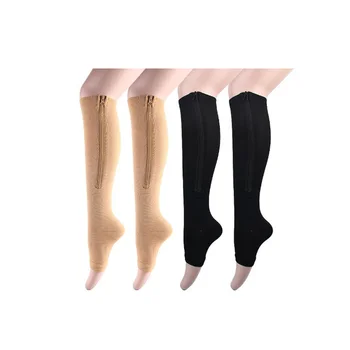Новые компрессионные носки на молнии, спортивные носки для сжигания жира, Носки для бега, женские тонкие носки для ног Спящей красавицы, носки для профилактики варикозного расширения вен