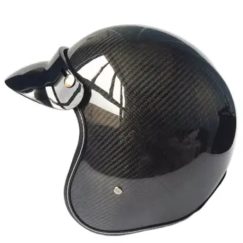 Новые Легкие шлемы для мотокросса из углеродного волокна хорошего качества, Винтажный Ретро Шлем с открытым лицом 3/4, каска для мотокросса, Бесплатная доставка
