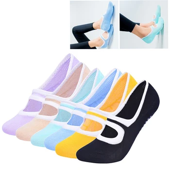 Новые носки для йоги, женские высококачественные носки для пилатеса, противоскользящие дышащие носки с открытой спиной, женские балетные танцевальные спортивные носки для спортзала