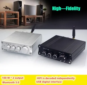 Новый POPU A10 HiFi 2,0 Двойной TPA3116 Цифровой Аудио Усилитель мощности 100 Вт * 2 USB PCM2706 Bluetooth 5,0 QCC3003 + NE5532 + PCM5102A