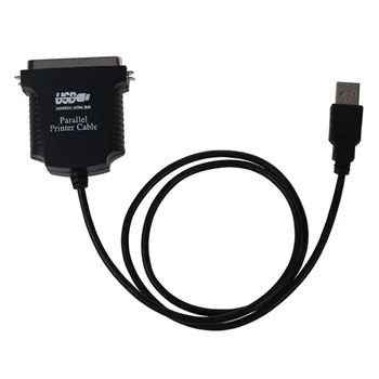 Новый адаптер-конвертер USB-карт для принтера с параллельным портом DB36 Черный