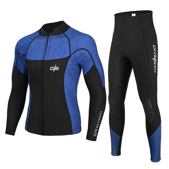 Новый водолазный костюм из неопрена толщиной 3 мм, мужская куртка с разрезным верхом и длинными рукавами, женская солнцезащитная теплая верхняя одежда для плавания и серфинга на молнии спереди