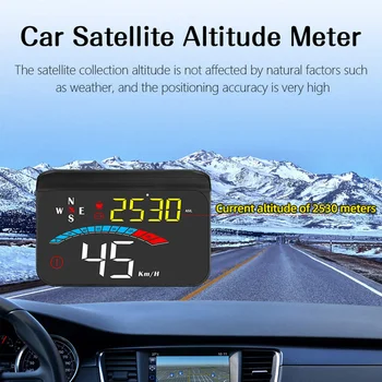 Новый головной дисплей HUD, GPS Спидометр, проектор скорости на лобовом стекле автомобиля, км/ч / об /мин, обнаружение кода неисправности для всех транспортных средств.