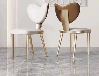Обеденные стулья, книжные стулья, бытовые стулья из нержавеющей стали в итальянском стиле, роскошные и минималистичные современные стулья для макияжа