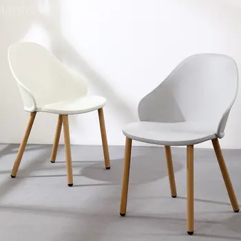 Обеденный стул Nordic creative, домашний табурет с пластиковой спинкой, стол для отдыха, стул для макияжа, современный простой стул для переговоров в ресторане