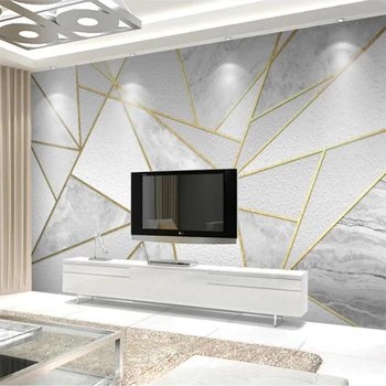 обои на заказ beibehang 3D современный простой геометрический мраморный фон для телевизора стена гостиная спальня декоративная роспись фотообои