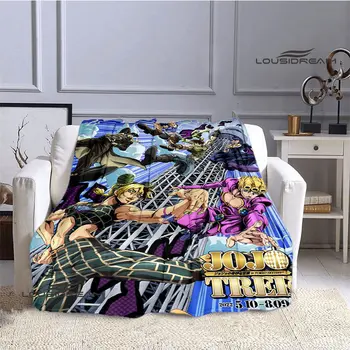 Одеяло JoJo's Bizarre Adventure с мультяшным принтом, подкладка для кровати, мягкое и удобное одеяло, домашнее дорожное одеяло, подарок на день рождения