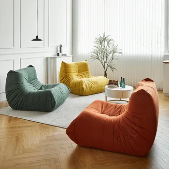 Односпальные диваны для гостиной, мебель Nordic Caterpillar, Ленивый диван, Цельная губка, Односпальное сиденье, Спальня, диван для отдыха, кресло-шезлонг