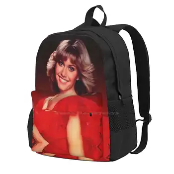 Оливия Ньютон-Джон-1977-Не переставай верить в Дизайн рюкзака с 3D-принтом, Студенческой сумки Olivianewtonjohn Grease
