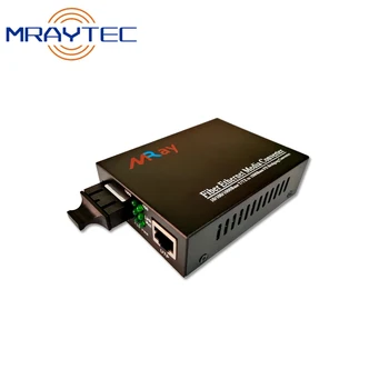 Оптоволоконный Медиаконвертер Ethernet 10/100/1000base-T в 1000base-FX 1FX порт 1 RJ45 порт 1000M SM 20km SC с Адаптером питания