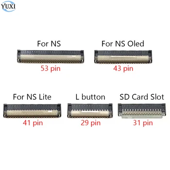 Оригинальная ЖК-панель YuXi, Сменная деталь для разъема NS Switch, Oled Lite, кнопка L, слот для SD-карты, разъем для порта