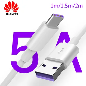 оригинальный кабель Huawei 5A supercharge P30 P20 mate 9/10/20 P10 pro honor 20 примечание 10 вид 20 Кабель usb Type C Super charging cord
