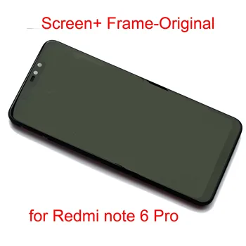 Оригинальный комплектный экран для Xiaomi Redmi Note 6 Pro ЖК-дисплей с сенсорным экраном и цифровым преобразователем в сборе со сменными деталями рамки