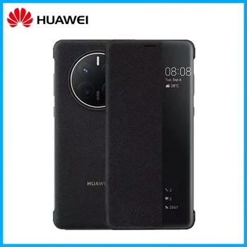 Оригинальный чехол Huawei Mate 50 Pro Smart View с функцией автоматического переключения в режим сна и пробуждения, откидная крышка, роскошный кожаный чехол для телефона Mate50 Pro Fundas Capa
