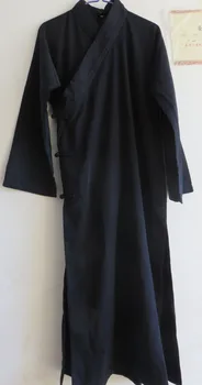 Осенний и весенний даосский халат даосизм кунг-фу одежда халат одежда для супружества униформа костюмы темно-синие