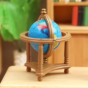 Очаровательный маленький глобус мира, износостойкий миниатюрный глобус мира с декоративной пластиковой подставкой