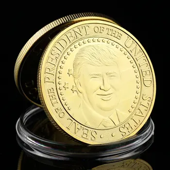 Памятная монета с печатью президента Соединенных Штатов Дональда Трампа The US President Coin