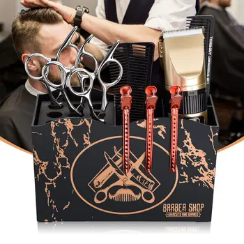 Парикмахерский ящик для хранения Ножниц для волос, Расчески, Зажимы, Держатель, Съемная стойка для инструментов для стрижки большой емкости, Инструмент для парикмахерской
