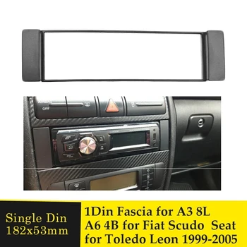 Передняя панель 1 Din Рамка для -Audi A3 8L A6 4B Seat Toledo Leon Fiat Scudo Стерео Переходная Панель Приборной панели CD-Накладка 1 DIN Крышка радиоприемника