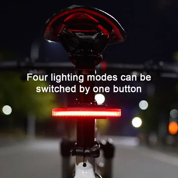 Перезаряжаемый через USB Велосипедный Предупреждающий Красный свет, Задние Фонари для езды, Задний фонарь для велосипеда, Защитные Ночные Аксессуары