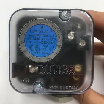 Переключатель давления воздуха LGW50A2P Dungs с контрольной кнопкой для горелки Новый