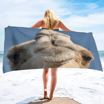Пляжное Полотенце Camel Из Микрофибры Негабаритного Размера, Большое Пляжное Полотенце, Супер Впитывающее Песок, Бесплатные Прохладные Банные Пляжные Полотенца для Ванной Комнаты Swim Spa