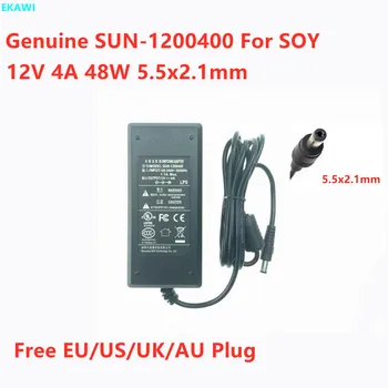 Подлинный SOY SUN-1200400 12V 4A 48W 5.5x2.1mm SOY-1200400 Адаптер Переменного Тока Для Зарядного Устройства HKC Monitor