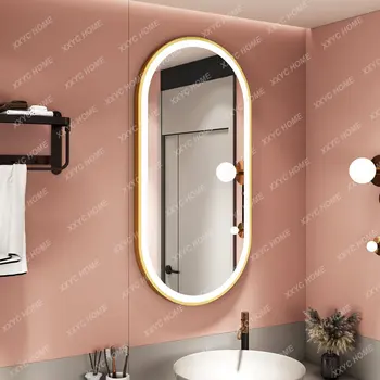 Подсветка зеркала для ванной комнаты Современное Длинное Большое Умное Зеркало для ванной комнаты со светодиодной подсветкой Туалет Espelhos Com Luzes Аксессуары для душа CC50BM