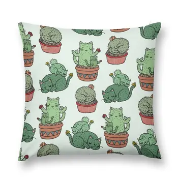 Подушки-пледы Cactus Cats, наволочки для подушек