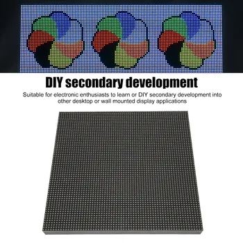Полноцветная светодиодная матричная панель RGB 64 × 64 мм С шагом 4096 светодиодов RGB С регулируемой яркостью, Сгибаемый светодиодный матричный дисплей на печатной плате N